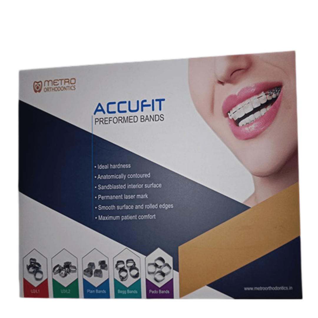 Metro Orthodontics Box of 240 Plain Adult Orthodontic Bands - Global Surgicals