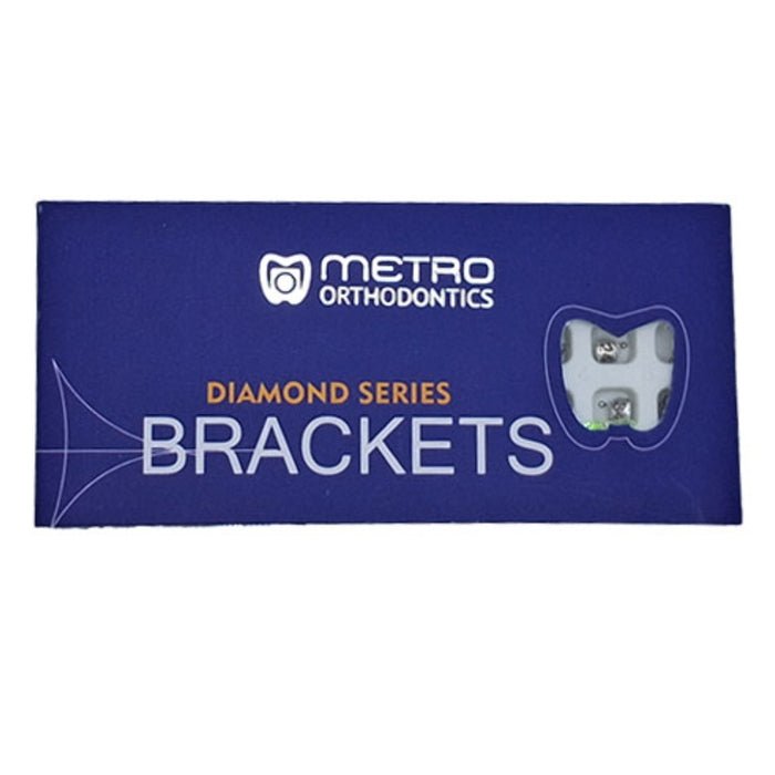 Metro Orthodontics Diamond Series Pack of 20 Metal Conventional Brackets - Global Surgicals
