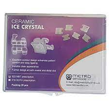 Metro Orthodontics Ice Crystal Series Pack of 20 Ceramic Conventional Brackets - Global Surgicals