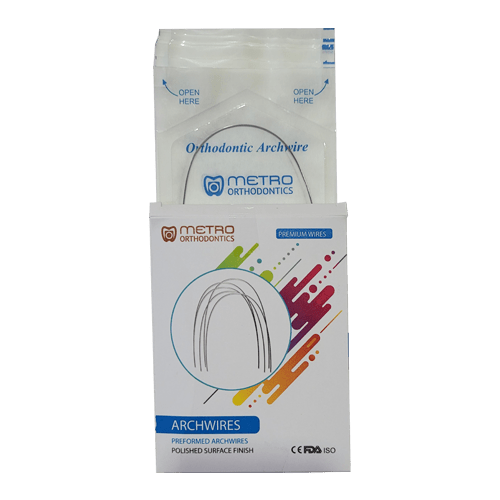 Metro Orthodontics Rectangular Smart Arch Super Elastic NiTi Archwires - Global Surgicals
