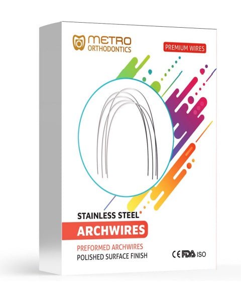 Metro Orthodontics Rectangular Stainless Steel Archwires - Global Surgicals