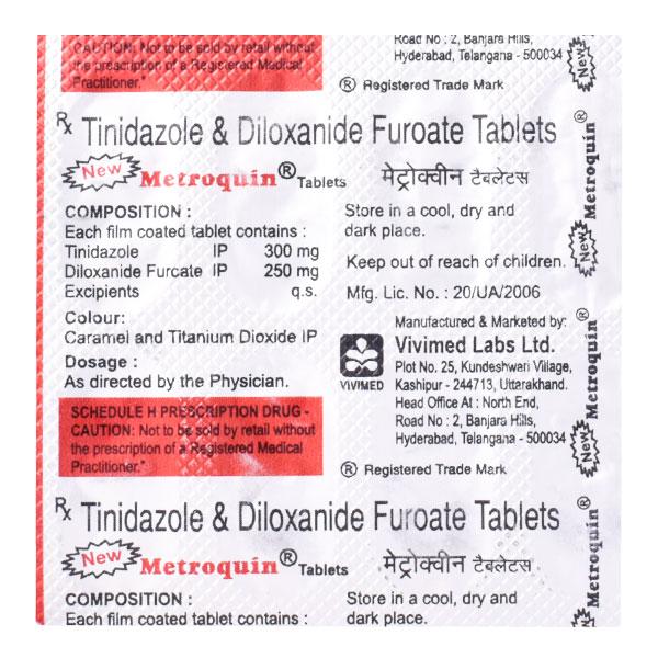 Metroquin Tablet 10'S - Global Surgicals