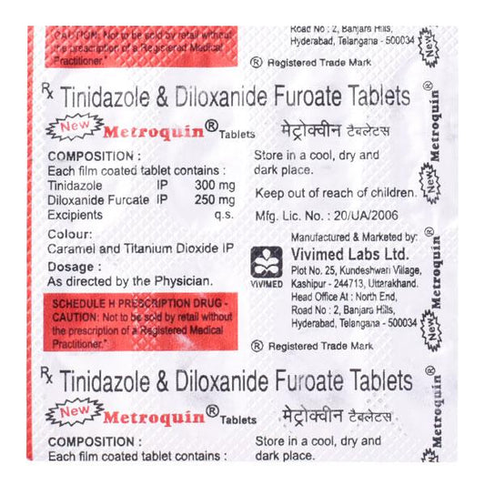 Metroquin Tablet 10'S - Global Surgicals