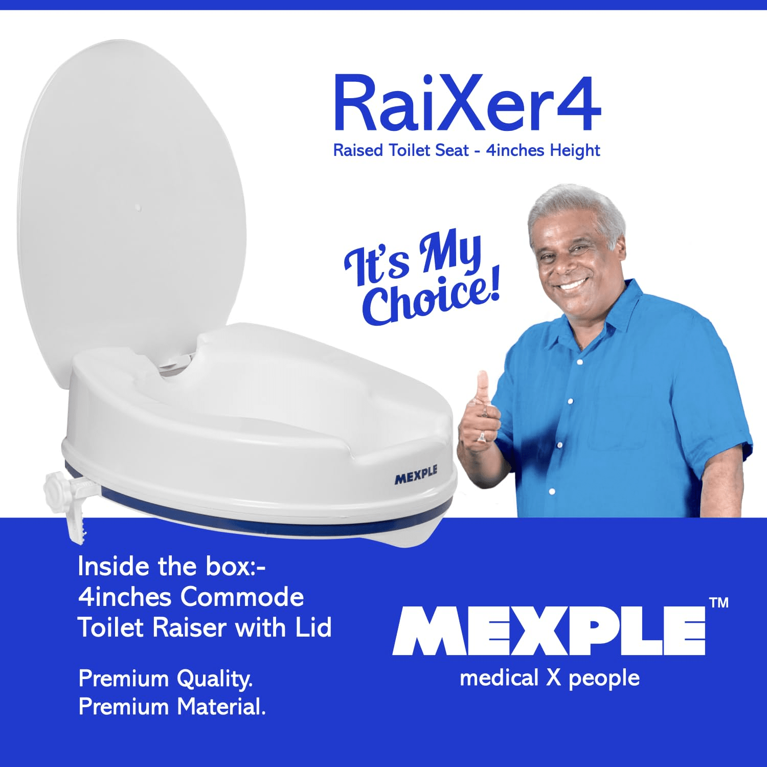 Mexple Raised Toilet Seat - Global Surgicals