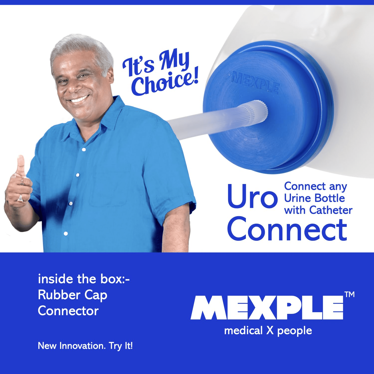 Mexple Urine Bottle Connector - Global Surgicals