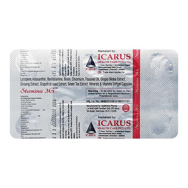 Stamina 3G Capsule 10'S