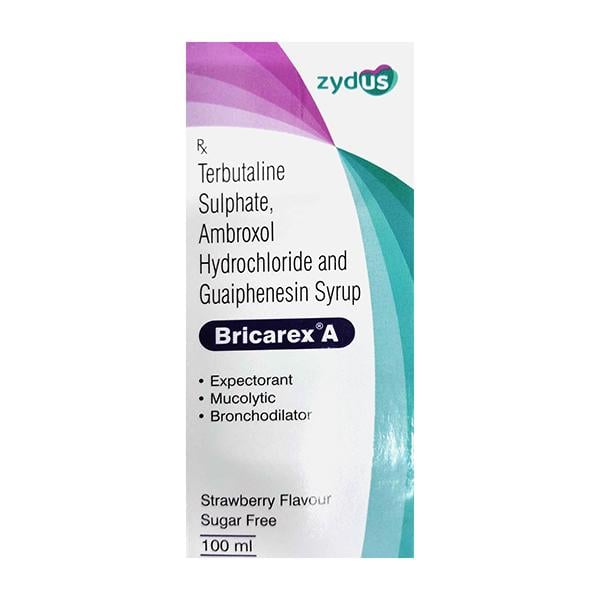 BRICAREX A SUGAR FREE STRAWBERRY FLAVOUR Syrup 100ml