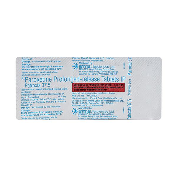 Patroxta 37.5mg Tablet 10'S