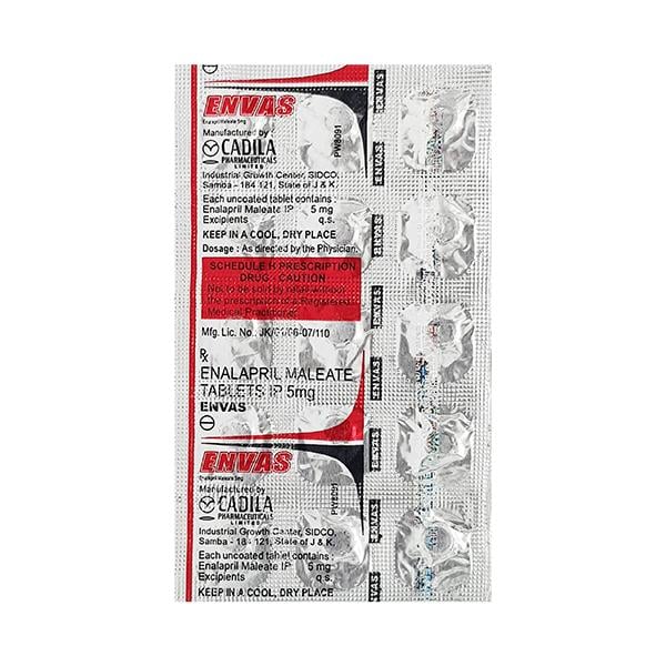 Envas 5mg Tablet 15'S