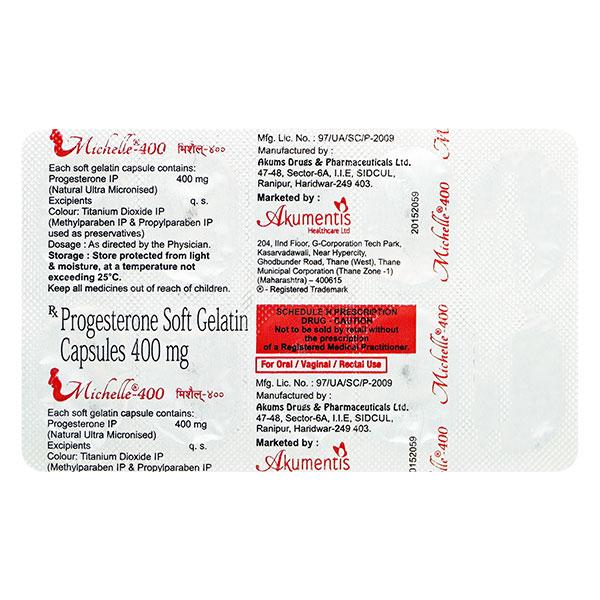 MICHELLE 400 Soft Gelatin Capsule 10's - Global Surgicals