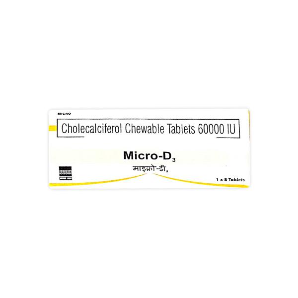 MICRO D3 Chewable Tablet 8's - Global Surgicals