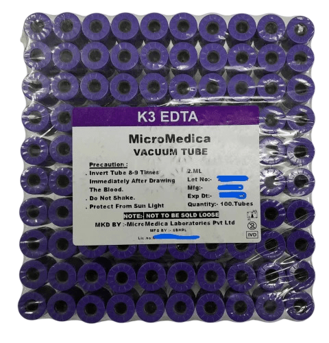 Micro Medica K3 EDTA Vacuum Blood Collection Tube - Global Surgicals