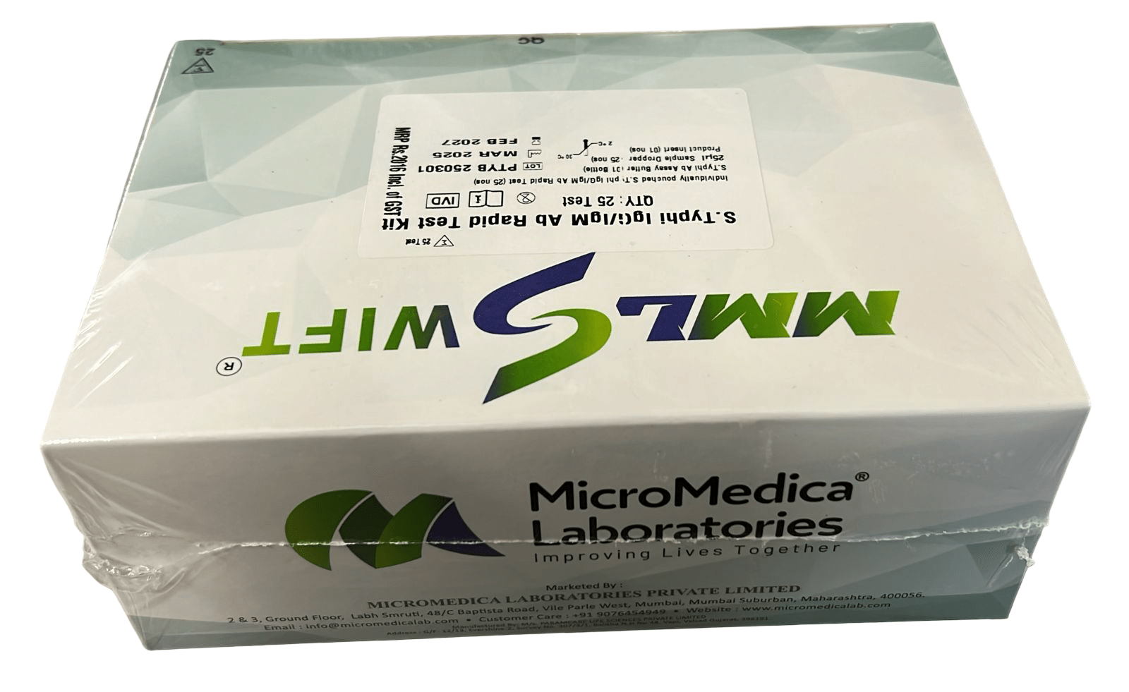 Micro Medica S.Typhi IgG/IgM Ab Rapid Card - Global Surgicals