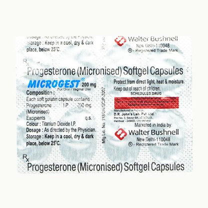 Microgest 200mg Capsule 10'S - Global Surgicals