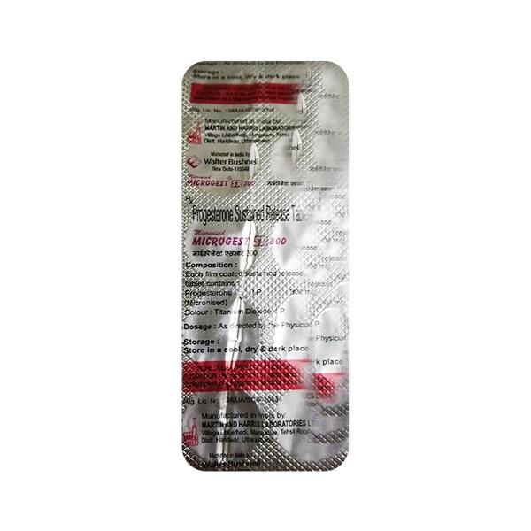 Microgest SR 300mg Tablet 10'S - Global Surgicals