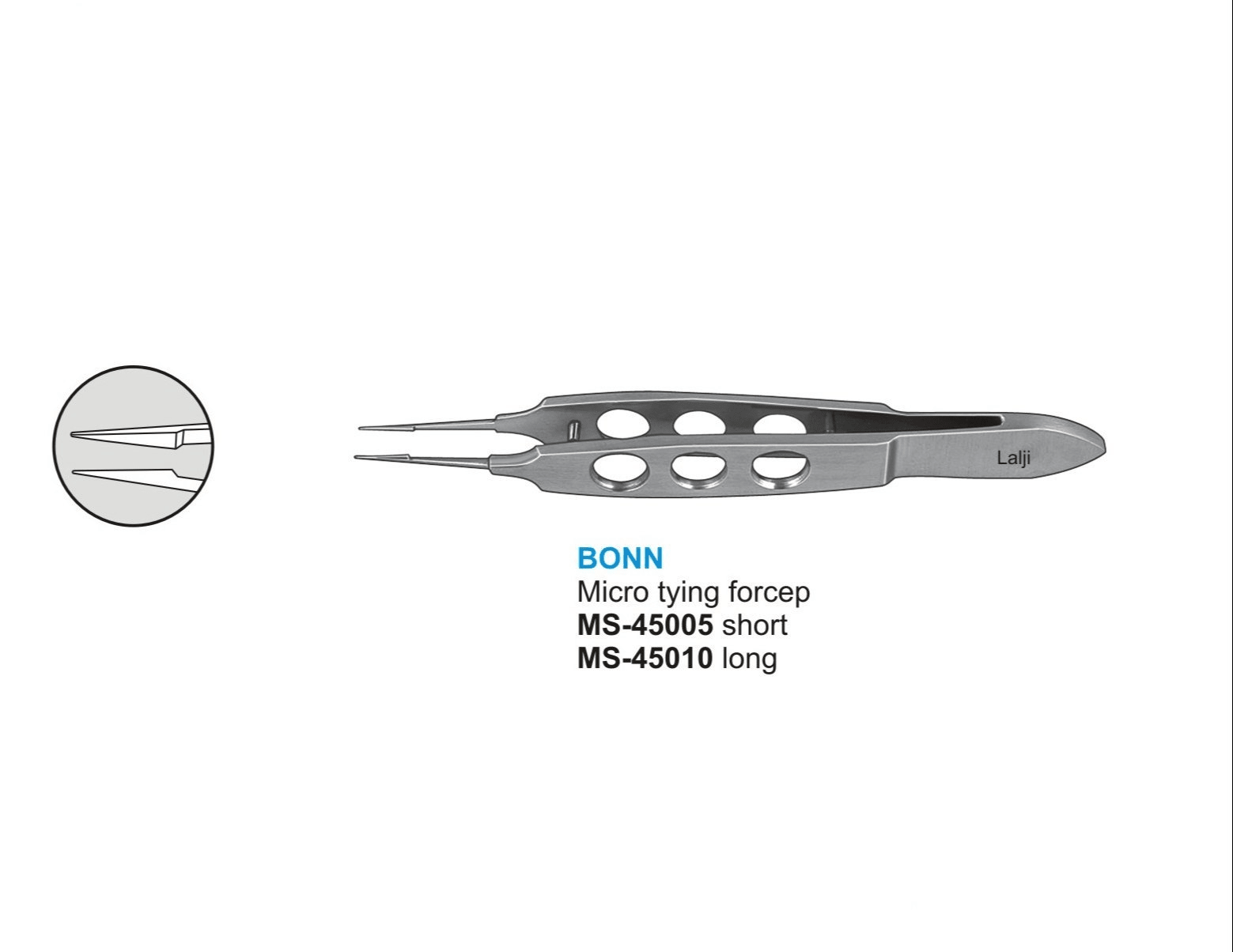 Microtrack Bonn Micro Tying Forceps - Global Surgicals