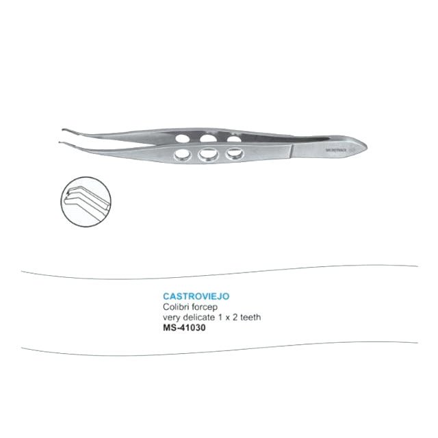 Microtrack Castroviejo Colibri Forceps - Global Surgicals