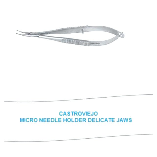 Microtrack Castroviejo Micro Needle Holder Delicate Jaws - Global Surgicals