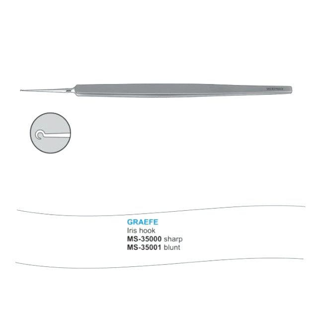 Microtrack Graefe Iris Hook - Global Surgicals