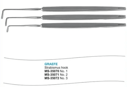 Microtrack Graefe Strabismus Hook - Global Surgicals