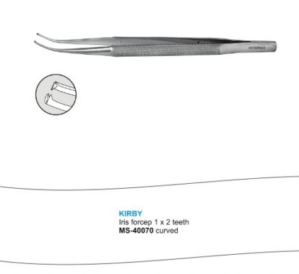 Microtrack Kirby Iris Forceps - Global Surgicals
