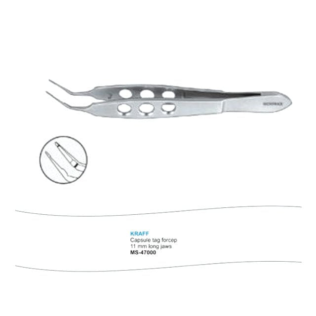 Microtrack Kraff Capsule Tag Forceps - Global Surgicals