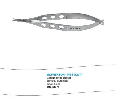 Microtrack McPherson Westcott Conjunctival Scissors - Global Surgicals