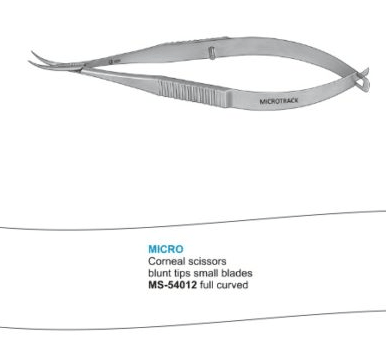 Microtrack Micro Corneal Scissors - Global Surgicals
