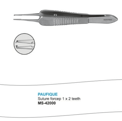 Microtrack Paufique Suture Forceps - Global Surgicals