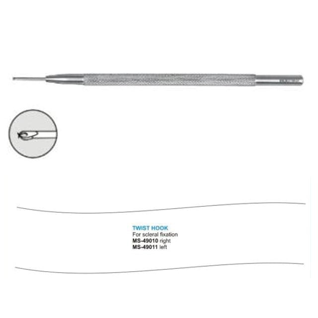 Microtrack Twist Hook For Scleral Fixation - Global Surgicals