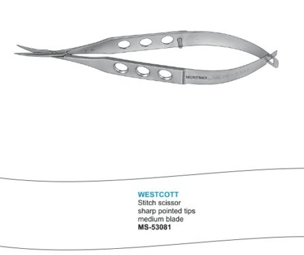 Microtrack Westcott Stitch Scissors - Global Surgicals