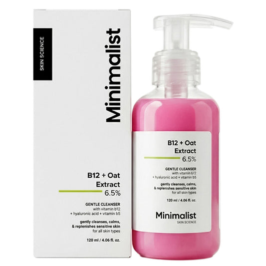 Minimalist 6.5% B12+Oat Extract Gentle Cleanser, 120 ml