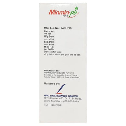 Minmin PB Syrup 120ml - Global Surgicals