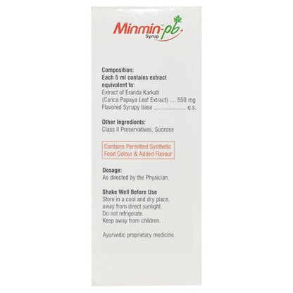 Minmin PB Syrup 120ml - Global Surgicals