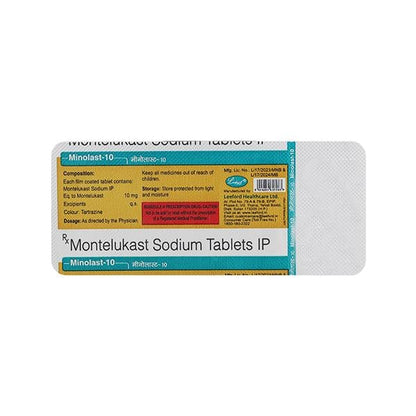 MINOLAST 10mg Tablet 10's - Global Surgicals