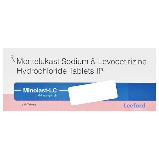 Minolast LC 10/5mg Tablet 10'S - Global Surgicals