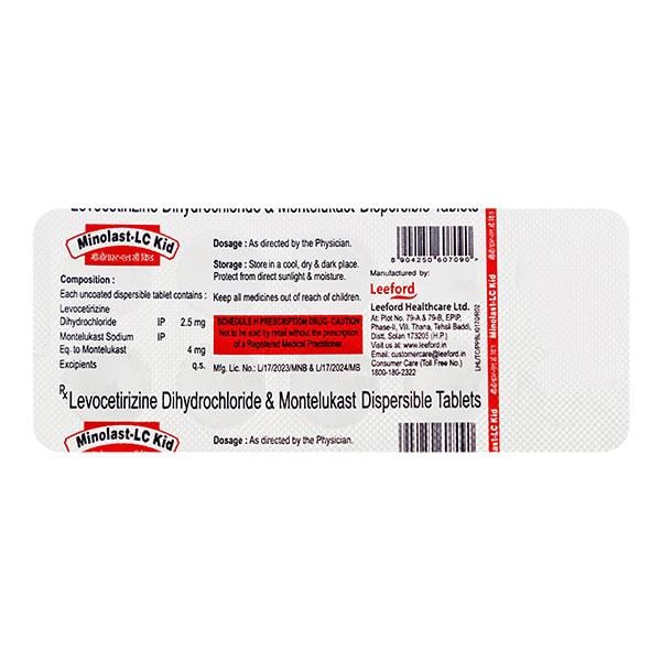 MINOLAST LC KID Tablet 10's - Global Surgicals