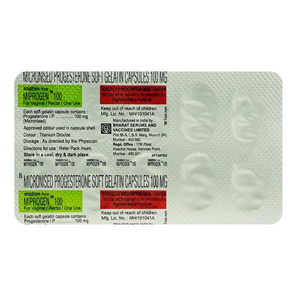 Miprogen 100 mg Capsule 10'S - Global Surgicals