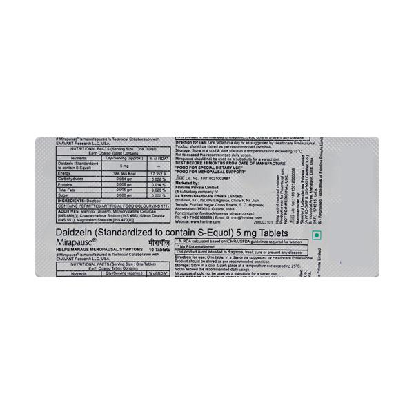 MIRAPAUSE 5 Tablet 10's - Global Surgicals