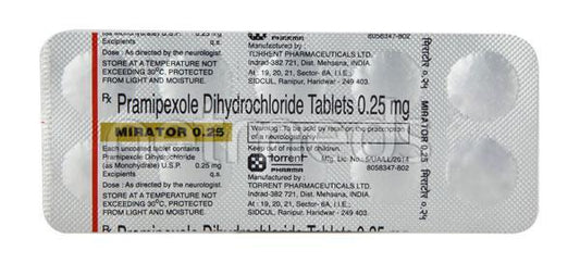 Mirator 0.25mg Tablet 10'S - Global Surgicals