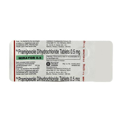 Mirator 0.5mg Tablet 10'S - Global Surgicals