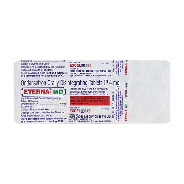 Eterna MD 4mg Tablet 10'S