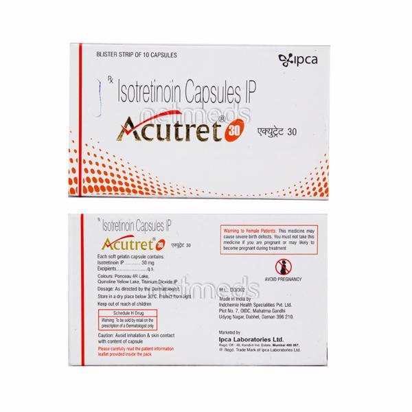 Acutret 30mg Capsule 10'S
