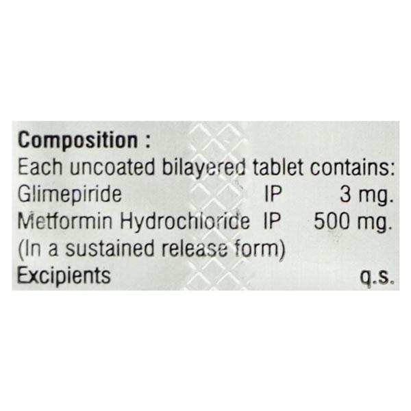 GLIMECHECK MF 3/500 Tablet 10's