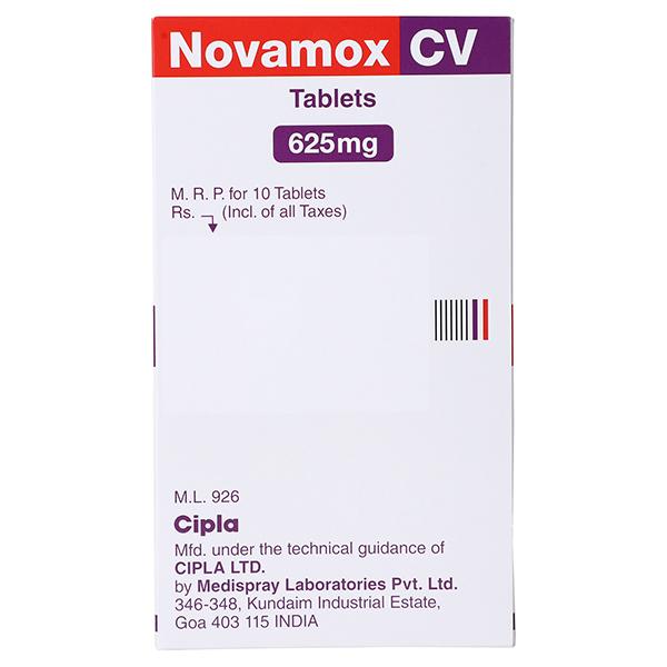 Novamox CV 625mg Tablet 10'S