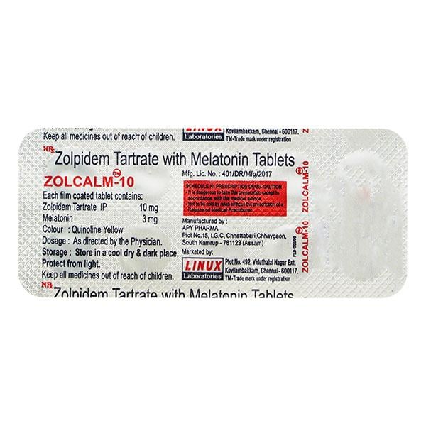 Zolcalm 10mg Tablet 10'S