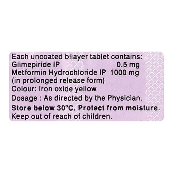 Gluconorm G Forte 0.5mg Tablet 10'S