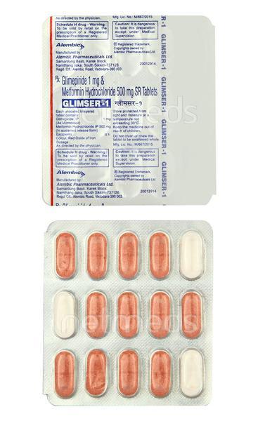 Glimser 1mg Tablet 15'S