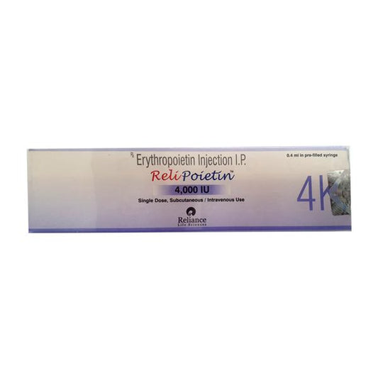 RELIPOIETIN 4000iu Prefilled Syringe(Pfs) 1's