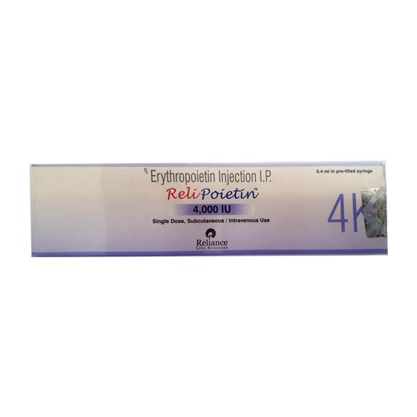 RELIPOIETIN 4000iu Prefilled Syringe(Pfs) 1's
